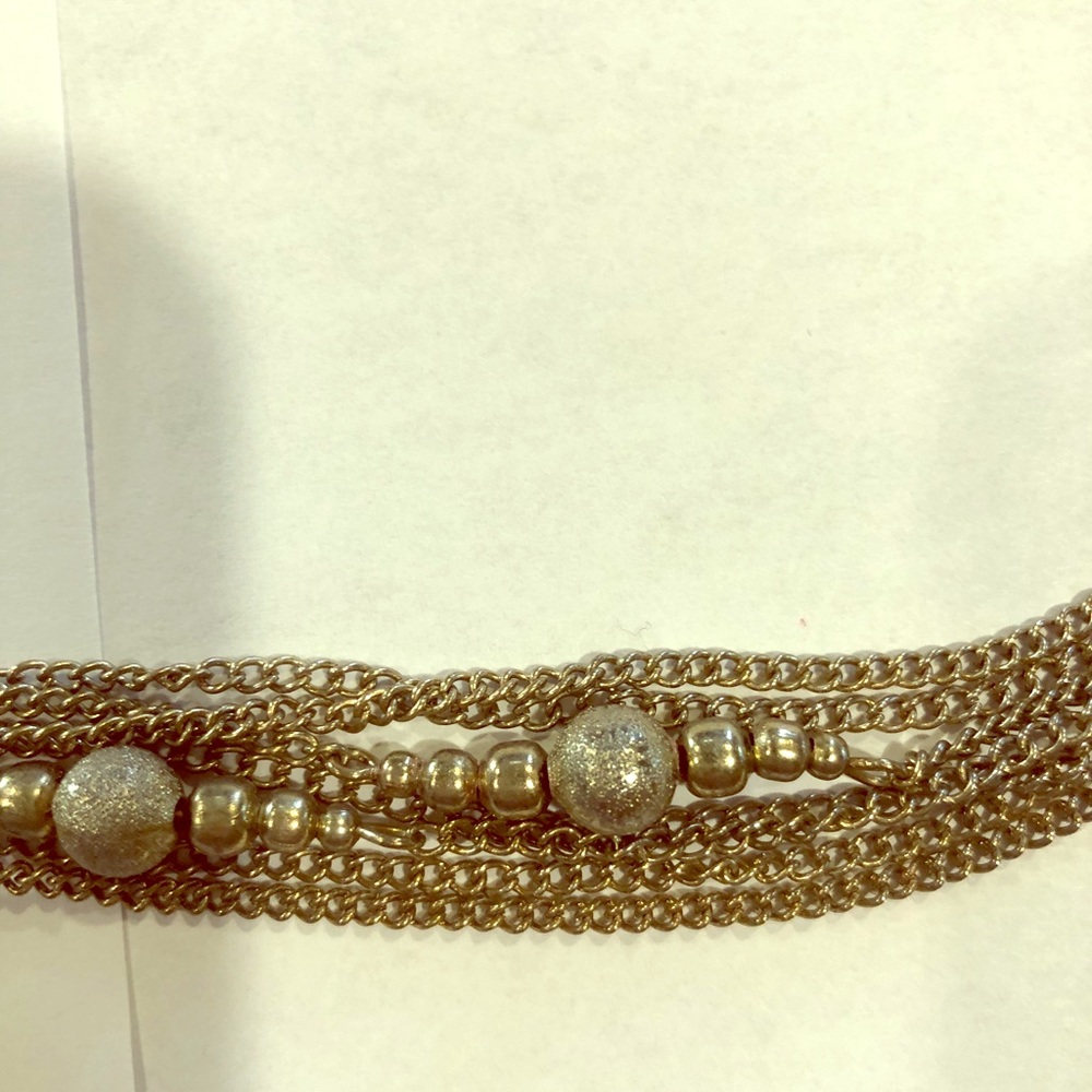Chico’s long gold color necklace
